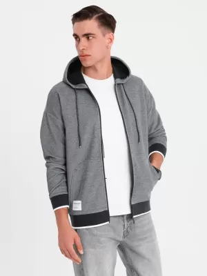 Herren -Sweatshirt OMBRE OM-SSZP-0210 SCHWARZ