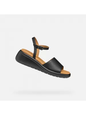 Damensandalen GEOX MELICONIA SCHWARZ