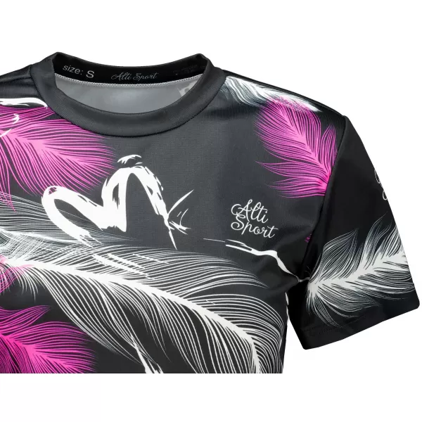  Premium-Crop-Top für Damen ALTISPORT VOJ/ALW001TR07 SCHWARZ ROSA 
