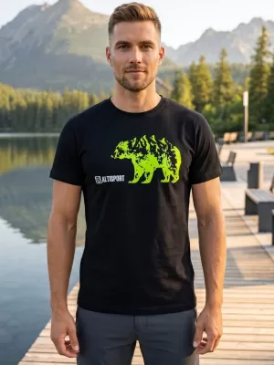 Herren t -Shirt mit kurzen Ärmeln ALTISPORT ALM193129 SCHWARZ -GREEN