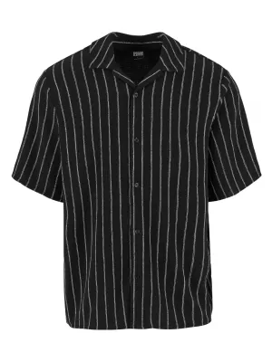 Herrenhemd URBAN CLASSICS TB7342 SCHWARZ/CREMEWEIß