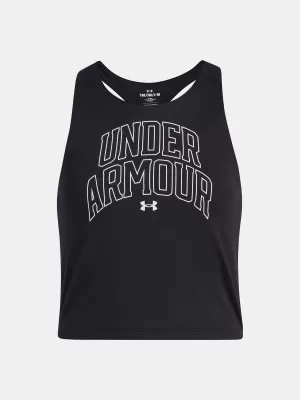 Tanktop für Mädchen UNDER ARMOUR UA MOTION BRANDED TANK 6006029-003 SCHWARZ