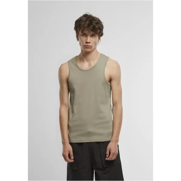  Herren-T-Shirt URBAN CLASSICS TB7650A HELLOLIV/WEIß 