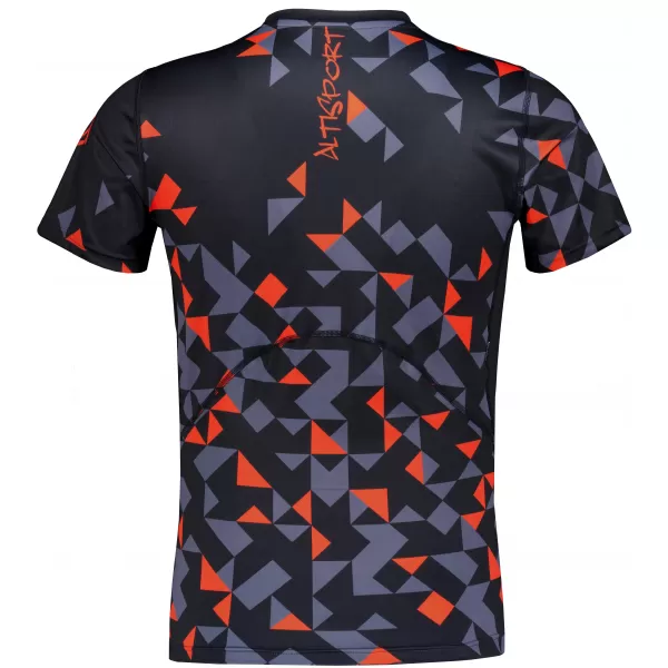  Funktionelle Kompression von Männern t -Shirt Premium ALTISPORT VOJ/ALM108TR04 SCHWARZ -ORANGE 