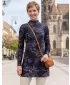 Rollkragenpullover für Damen ALTISPORT GWENITH SCHWARZ