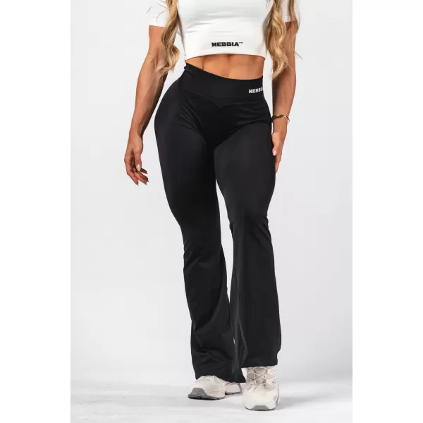  Formende, nahtlose, ausgestellte Leggings FLOW SEAMLESS 498 BLACK Nebbia 