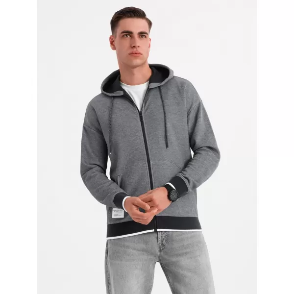  Herren -Sweatshirt OMBRE OM-SSZP-0210 SCHWARZ 