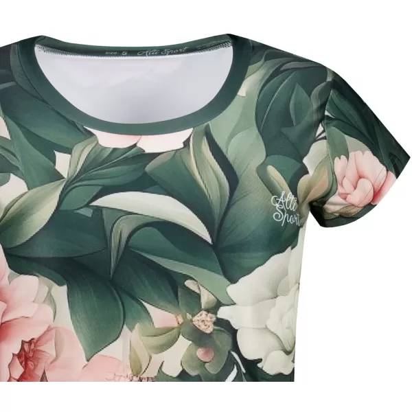  Damen Freizeitshirt Premium ALTISPORT VOJ/ALW097TR06 ROSA BLÜTEN 