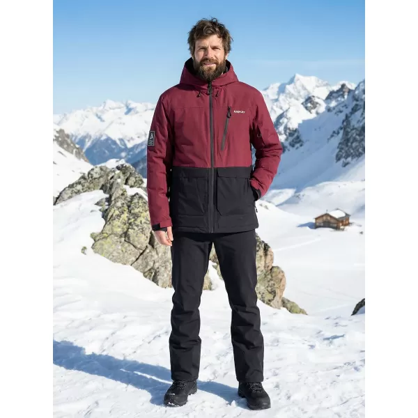  Herren-Winterjacke ALTISPORT GAL BURGUND 