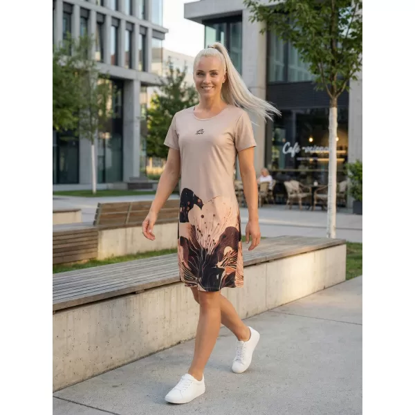  Erweitertes Premium-T-Shirt für Damen ALTISPORT VOJ/ALW090SAT02 BRAUN 
