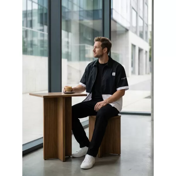  Premium-Shirt für Herren ALTISPORT VOJ/ALM051KOS01 SCHWARZ UND WEIß 