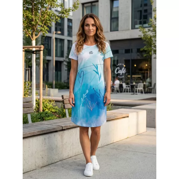  Erweitertes Premium-T-Shirt für Damen ALTISPORT VOJ/ALW083SAT02 WEIß BLAU 