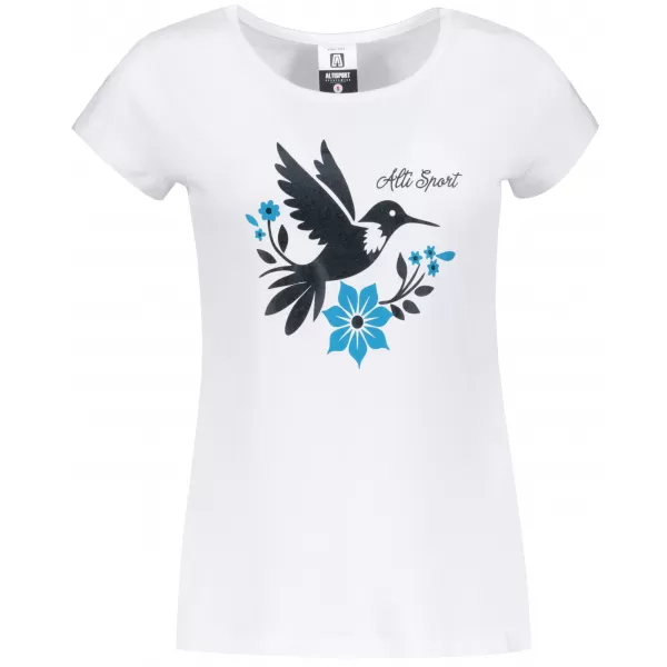  Frauen t -Shirt mit kurzen Ärmeln ALTISPORT ALW192122 WEIß 