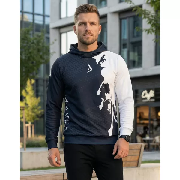  Funktionaler Sweatshirt -Premium von Männern ALTISPORT VOJ/ALM112MI01 SCHWARZ-WEIß 