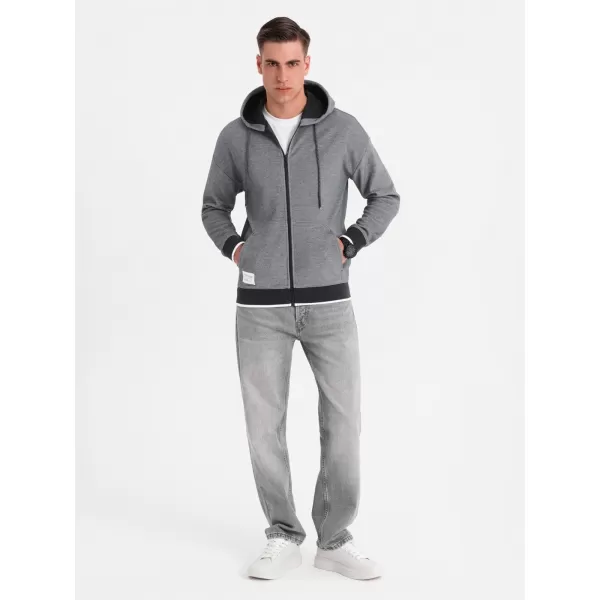  Herren -Sweatshirt OMBRE OM-SSZP-0210 SCHWARZ 