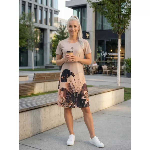  Erweitertes Premium-T-Shirt für Damen ALTISPORT VOJ/ALW090SAT02 BRAUN 
