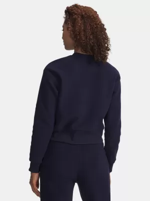 Damen-Sweatshirt UNDER ARMOUR ICON TERRY VARSITY CREW BLAU