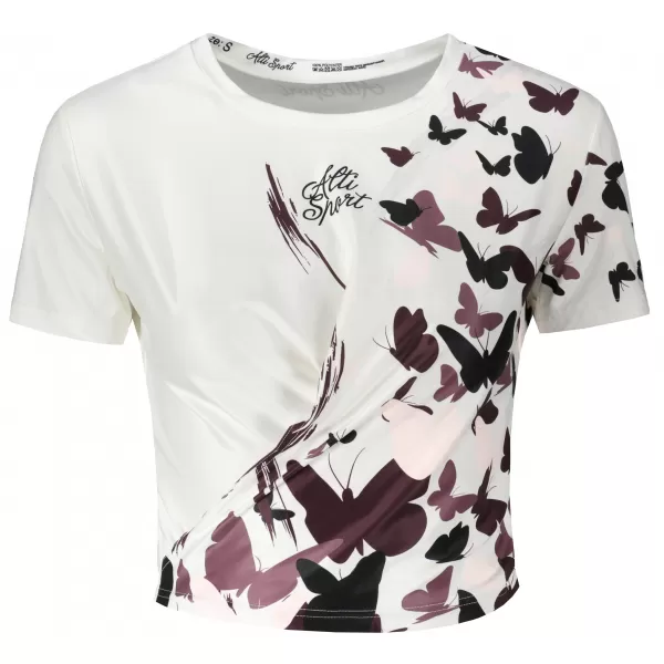  Funktionelles Premium-Crop-Top für Damen ALTISPORT VOJ/ALW022TR07 WEIß 