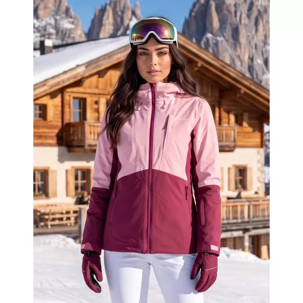  Winterjacke für Damen ALTISPORT GELSI BURGUND 