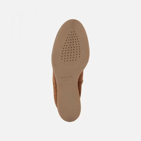  Damen-Stiefeletten GEOX ELIDEA WEDGE BRAUN 