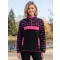 Fleece-Sweatshirt für Damen ALTISPORT GEMMY SCHWARZ/ROSA