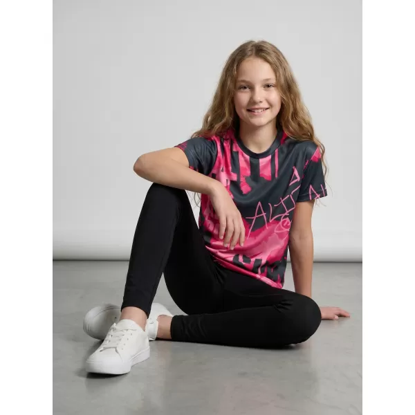  Funktionaler t -Shirt -Prämie von Kindern ALTISPORT VOJ/ALK076TR01 HEIßROSA 