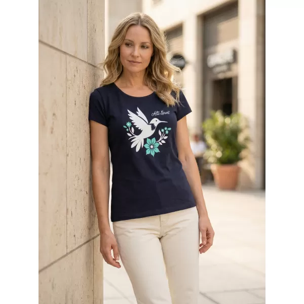  Frauen t -Shirt mit kurzen Ärmeln ALTISPORT ALW192122 MEERESBLAU 
