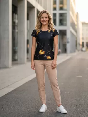 Damen Freizeitshirt Premium ALTISPORT VOJ/ALW097TR06 GOLDENE BLÄTTER