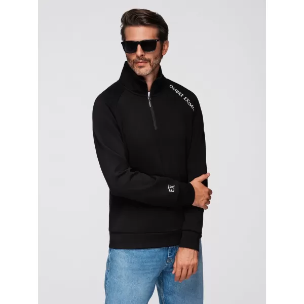  Herren-Sweatshirt OMBRE OM-SSZP-0211 SCHWARZ 