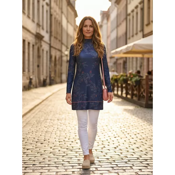  Rollkragenpullover für Damen ALTISPORT GWENITH DUNKELBLAU 