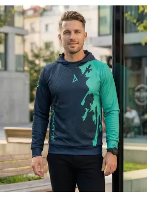 Funktionaler Sweatshirt -Premium von Männern ALTISPORT VOJ/ALM112MI01 SCHWARZ-TYRKYS