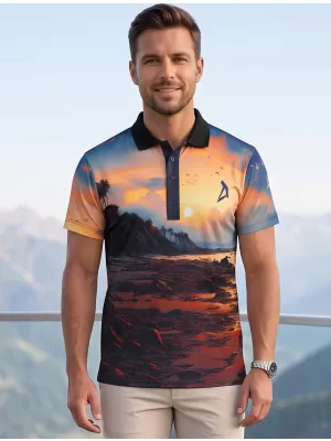 Herren-Funktions-T-Shirt mit Premium-Kragen ALTISPORT VOJ/ALM116TR05 BANK