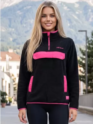 Fleece-Sweatshirt für Damen ALTISPORT GEMMY SCHWARZ
