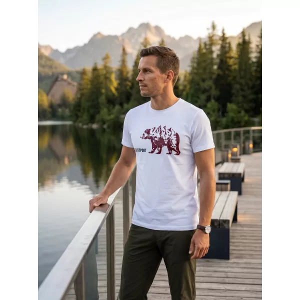  Herren t -Shirt mit kurzen Ärmeln ALTISPORT ALM193129 WEIß 