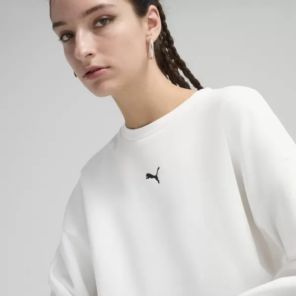  Damen-Sweatshirt PUMA ESS OVERSIZED CREW FL 68540002 PUMA WEIß 