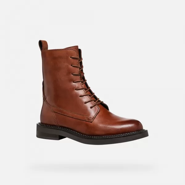  Damen-Stiefeletten GEOX SERILDA HELLBRAUN 