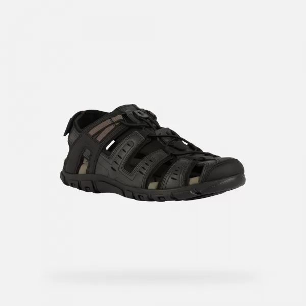  Herrensandalen GEOX STRADA SCHWARZ 