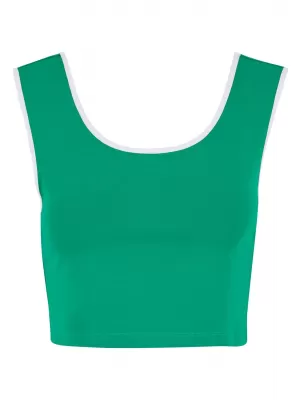Damen-Tanktop URBAN CLASSICS TB7486A FROSCH GRÜN/WEIß/WEIß/SCHWARZ