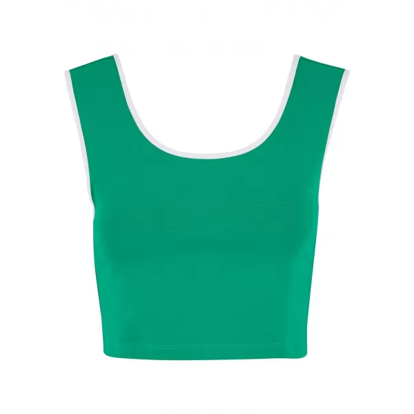  Damen-Tanktop URBAN CLASSICS TB7486A FROSCH GRÜN/WEIß/WEIß/SCHWARZ 