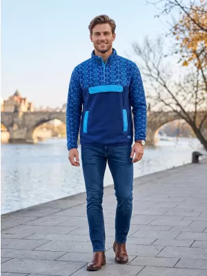 Fleece-Sweatshirt für Herren ALTISPORT GARM BLAU