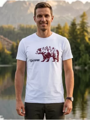 Herren t -Shirt mit kurzen Ärmeln ALTISPORT ALM193129 WEIß