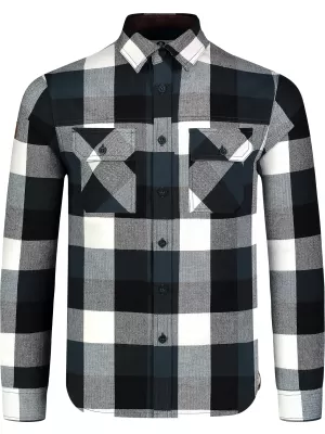 Flanellhemd NORDBLANC QUANTUM NBSSM8243 GRAU/GRÜN