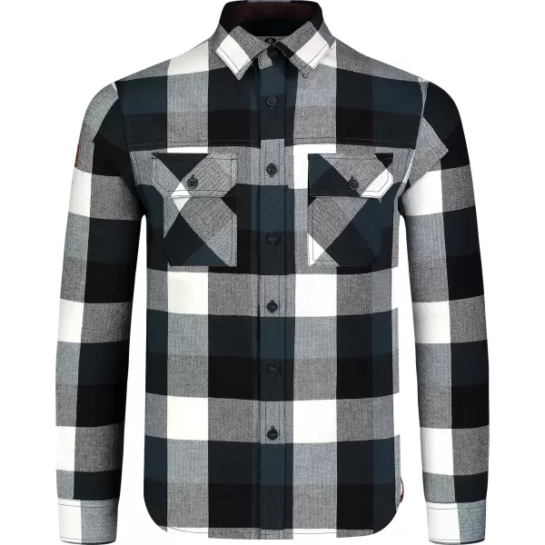  Flanellhemd NORDBLANC QUANTUM NBSSM8243 GRAU/GRÜN 