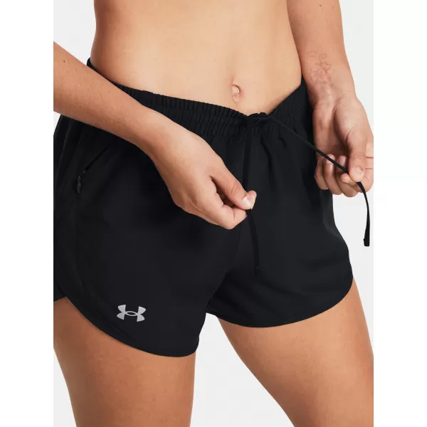  Damen-Shorts UNDER ARMOUR UA FLY BY 3'' SHORTS 1382438-001 SCHWARZ 