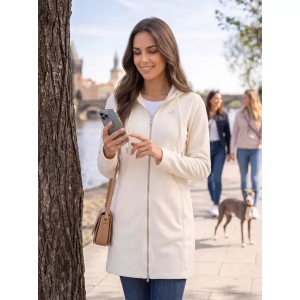  Premium-Fleece-Sweatshirt für Damen ALTISPORT LIALA BÍLÁ/KRÉMOVÁ WEIß 
