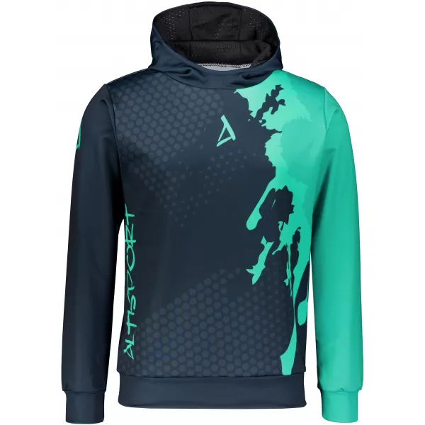  Funktionaler Sweatshirt -Premium von Männern ALTISPORT VOJ/ALM112MI01 SCHWARZ-TYRKYS 