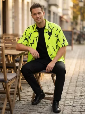 Premium-Herrenhemd ALTISPORT VOJ/ALM052KOS01 NEONGRÜN