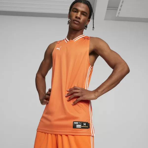  Herren-Tanktop PUMA HOOPS TEAM GAME JERSEY 67662808 GOLDENER MOHN 