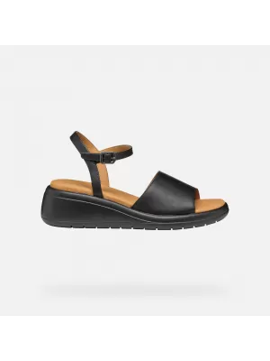 Damensandalen GEOX MELICONIA SCHWARZ