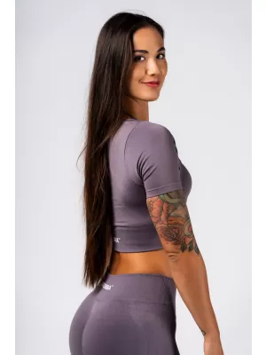 Formendes nahtloses Crop-Top FLOW SEAMLESS 499 DARK GREY Nebbia